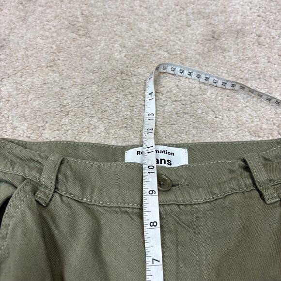 Reformation Bailey High Rise Utility Pants Women's 24 Military Cargo Wide Leg - Picture 6 of 11